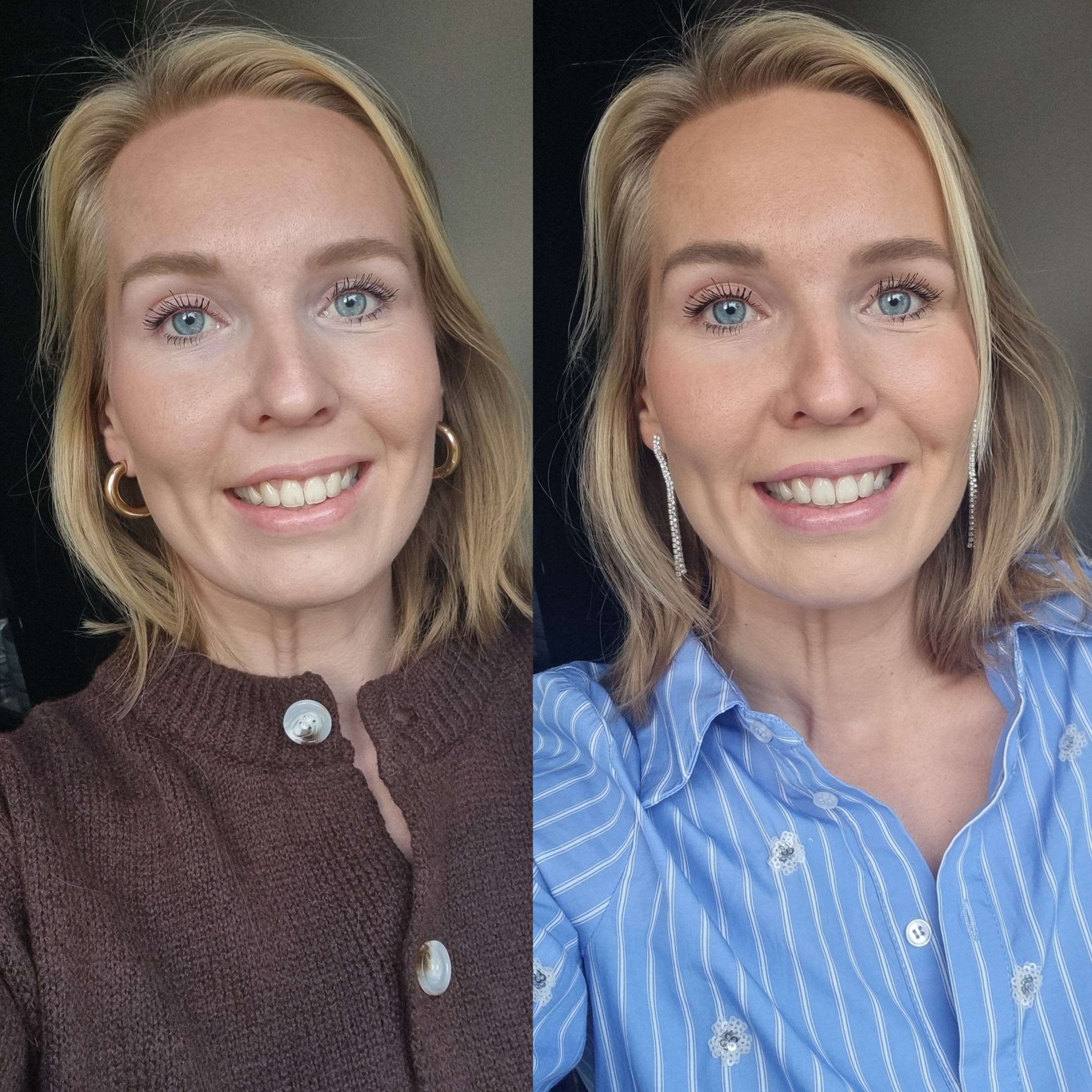 Voor en na: passende make-up en tint